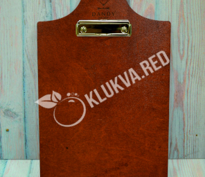 Фигурный планшет под меню А4 красное дерево